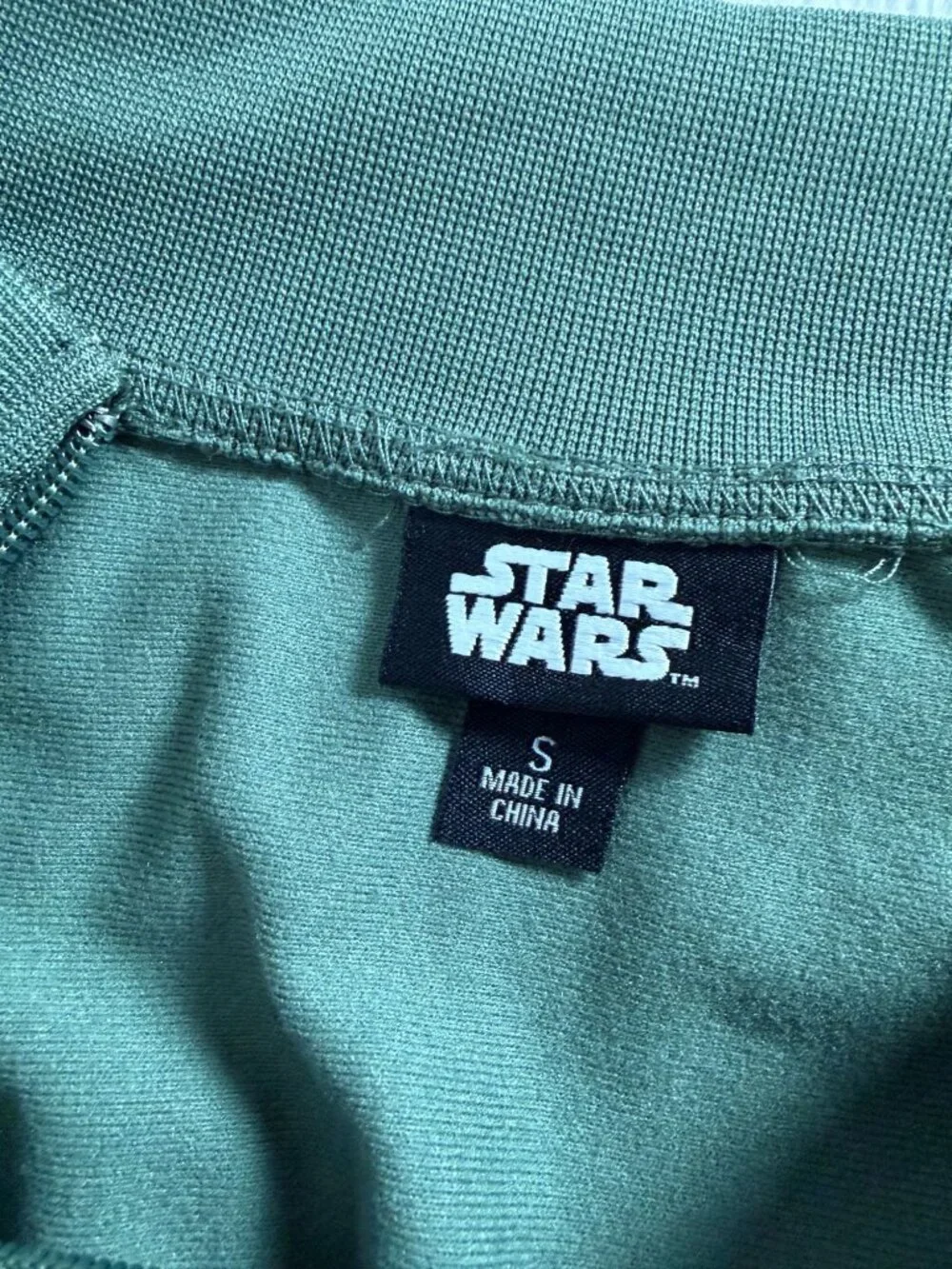 Star Wars ThinkGeek Rebel Alliance Rank Badge Track Jacket Olive Green Small